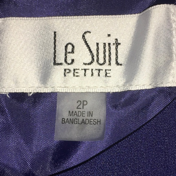 Le Suit Collarless Navy Blue Dress Suit Set - Picture 2 of 9